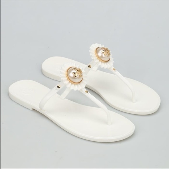 Tory Burch White Sandals - Picture 1 of 5